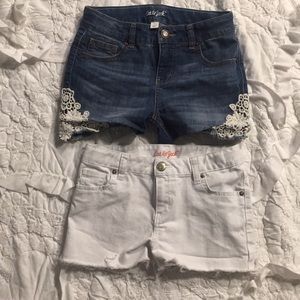 NWOT- 2 Pairs of Cat&Jack cut off denim shorts